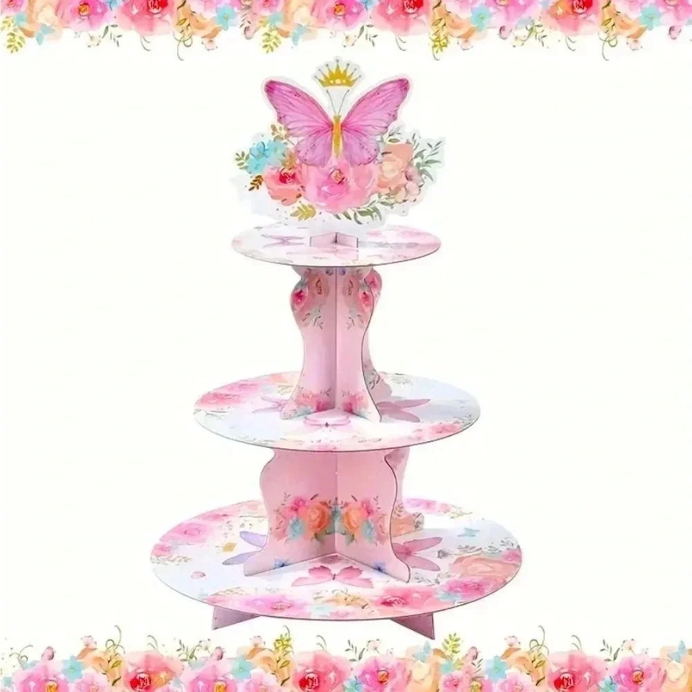 Three Tier Elegant Butterfly Cupcake/Goodies Stand